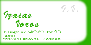 izaias voros business card